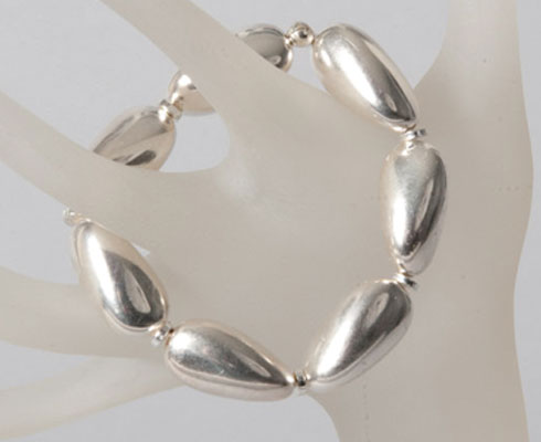bracelet-silver bean